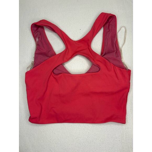 Lululemon Hot Red Pink Size XS Sports Bra With Pads In Exc. Condition W/Rip Tag - Picture 2 of 4